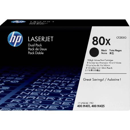 TONER HP CF280XD PACK NEGRO (6.900PG)  LASERJET PRO400 M401A/MF M425DN