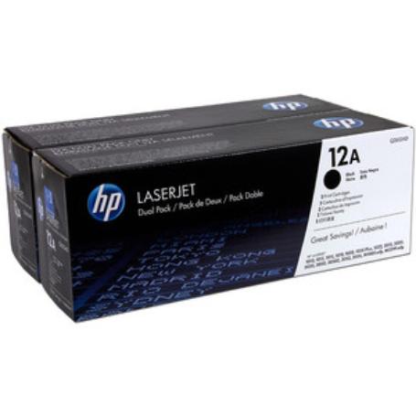 PACK TONER HP Q2612AD NEGRO (2.000PG) LASERJET 1010/1015/1018/1020/1022/3015/3020/3030/3050/3055//M1005MFP/M1319MFP