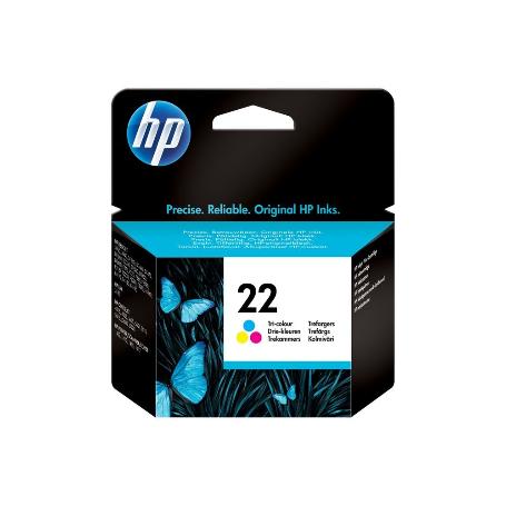 CARTUCHO HP Nº22 C9352A COLOR (165PG) DESKJET 3920/3940/D1360/D1460/D1560/D2360/D2460/F2120/F2140/F2180/F2224/F2280