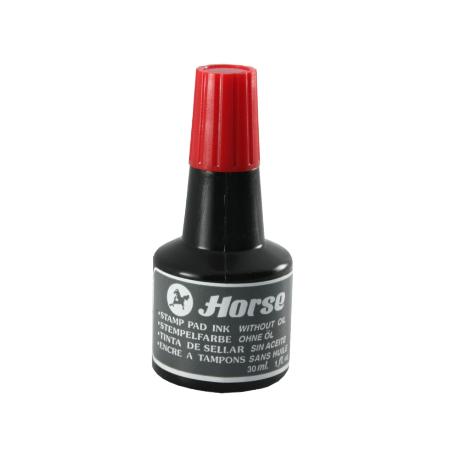 TINTA TAMPON 30 CC ROJO HORSE