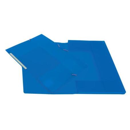CARPETA DE GOMAS A4 3 SOLAPAS PP AZUL