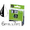 CINTA DYMO D1 6 MM NEGRO/BLANCO