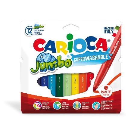 ROTULADORES JUMBO CARIOCA 18 UNIDADES