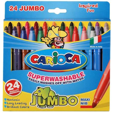 ROTULADORES JUMBO CARIOCA 24 UNIDADES