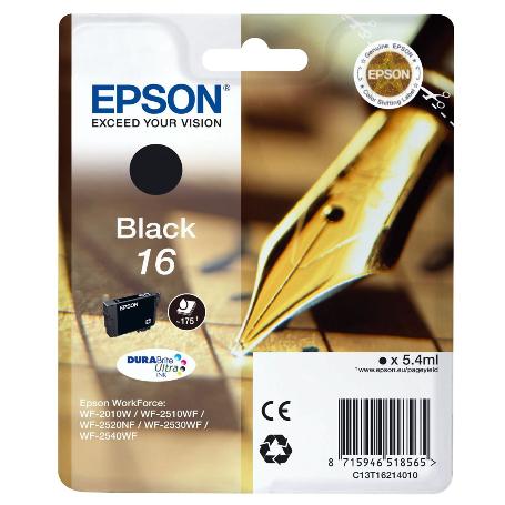 CARTUCHO EPSON T1621 NEGRO (175PG) WF-2010W/WF-2510WF/WF-2520NF/WF-2530WF/WF-2540WF/WF-2630WF/WF-2650DW