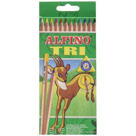 LAPICES DE COLORES ALPINO TRI ESTUCHE DE 12 UNIDADES