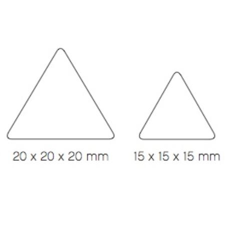 GOMETS TRIANGULARES 20MM AMARILLO
