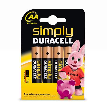 PILAS ALCALINAS DURACELL AA BLISTER DE 4