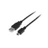 CABLE USB A MINI USB B 5 PINES 1.8M NEGRO