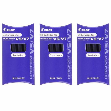 RECAMBIO BOLIGRAFO PILOT AZUL V5/V7 (3 UNIDADES) -DCT-