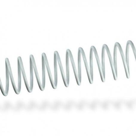 ESPIRAL METÁLICO 16 MM PASO 5:1 COLOR BLANCO CAJA DE 100