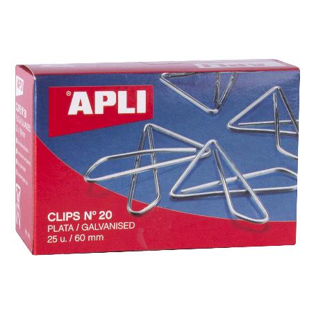 CLIPS DE MARIPOSA APLI Nº 20 60MM CAJA DE 25
