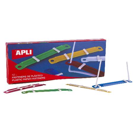 FASTENER PLASTICO COLORES SURTIDOS CAJA DE 50