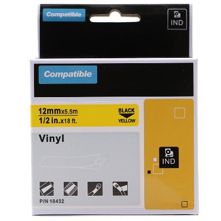 CINTA DYMO D1 12MM AMARILLO/IMPRESION NEGRO