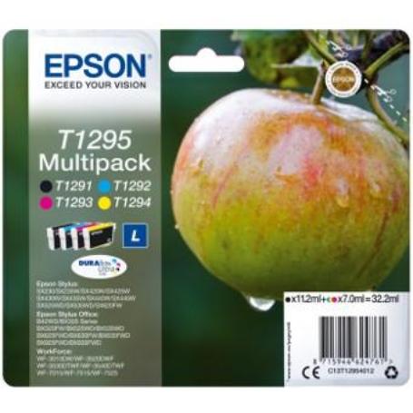 MULTIPACK TINTA EPSON C13T12954012 NEGRO -  CIAN -  MAGENTA -  AMARILLO MANZANA