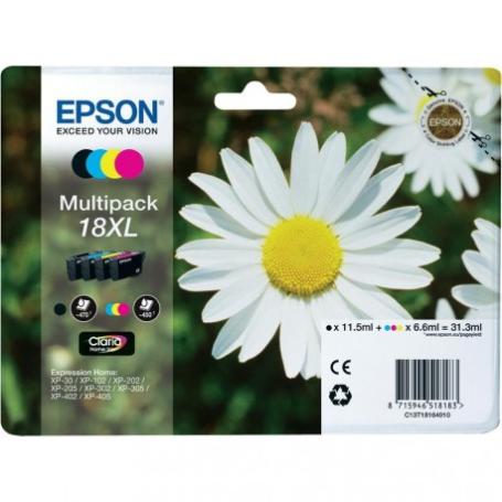 PACK CARTUCHO EPSON T1816 NEGRO/TRICOLOR