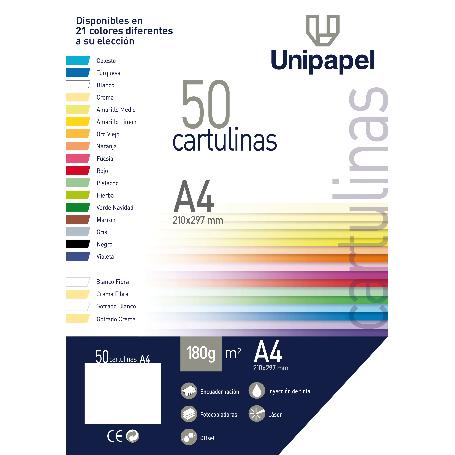 CARTULINA A4 ROSA 185GR PAQUETE 50 HOJAS