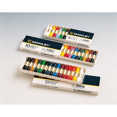 CERAS MANLEY CAJA DE 10 COLORES SURTIDOS