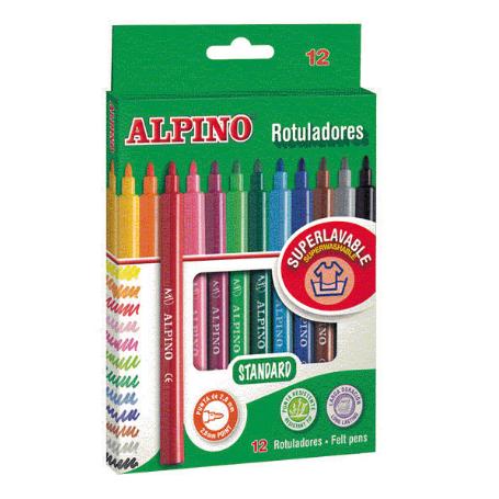 ROTULADOR ALPINO STANDARD ESTUCHE DE 12 UNIDADES
